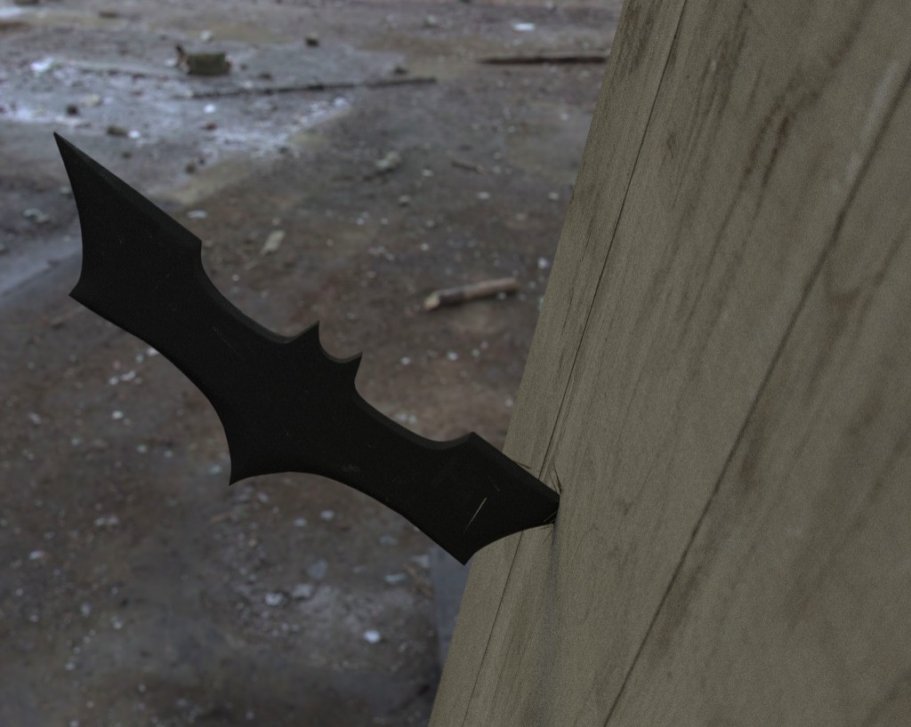 Batarang stuck in a wall preview image 2